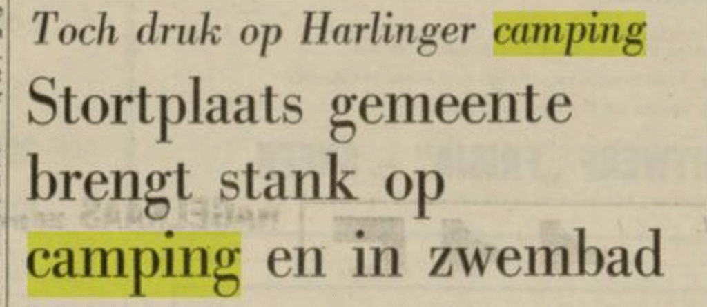 Stank op Harlinger camping